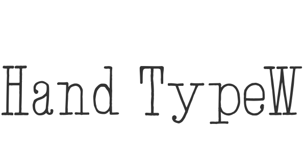 Hand TypeWriter font thumb